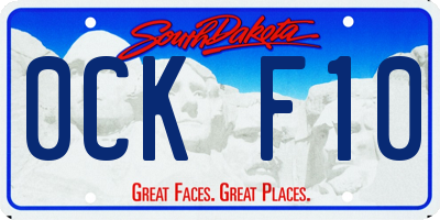 SD license plate 0CKF10