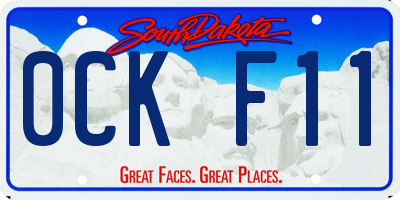 SD license plate 0CKF11