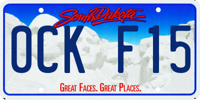 SD license plate 0CKF15