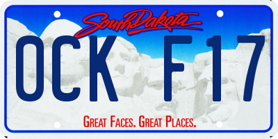 SD license plate 0CKF17