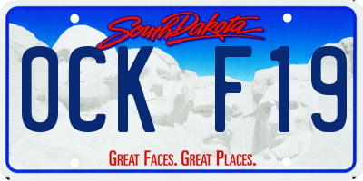 SD license plate 0CKF19