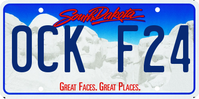 SD license plate 0CKF24