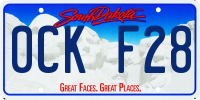 SD license plate 0CKF28