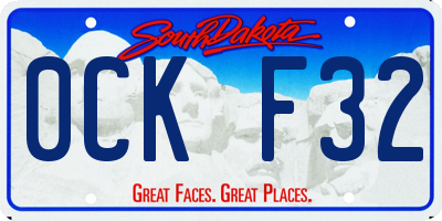 SD license plate 0CKF32