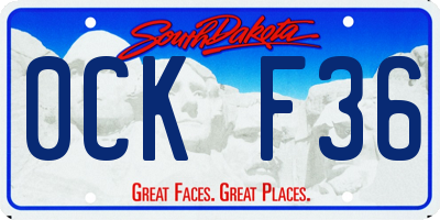 SD license plate 0CKF36