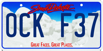 SD license plate 0CKF37