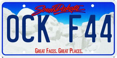 SD license plate 0CKF44