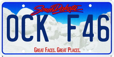 SD license plate 0CKF46