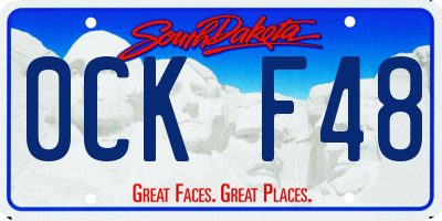 SD license plate 0CKF48