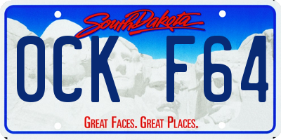 SD license plate 0CKF64