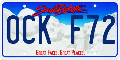 SD license plate 0CKF72