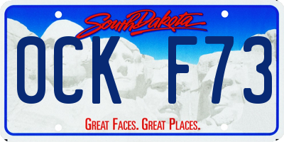 SD license plate 0CKF73