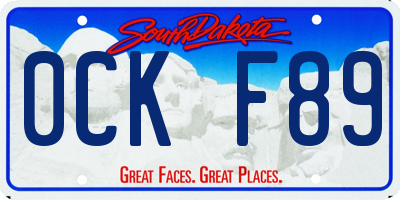SD license plate 0CKF89