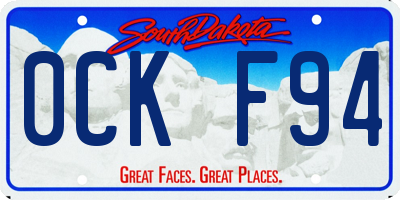SD license plate 0CKF94