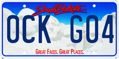 SD license plate 0CKG04