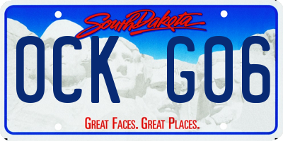 SD license plate 0CKG06