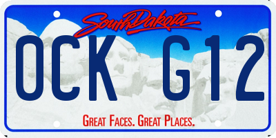 SD license plate 0CKG12