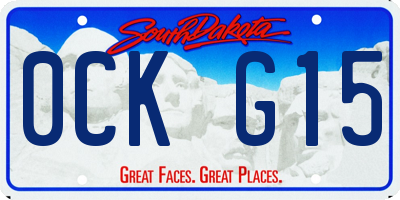 SD license plate 0CKG15