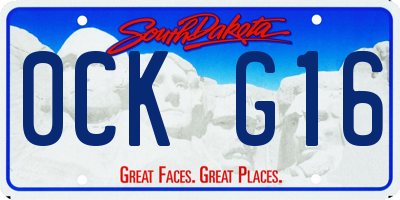 SD license plate 0CKG16