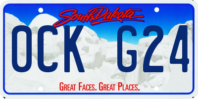 SD license plate 0CKG24