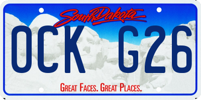 SD license plate 0CKG26