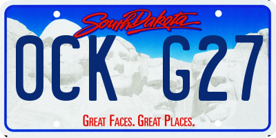 SD license plate 0CKG27