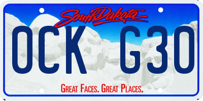 SD license plate 0CKG30