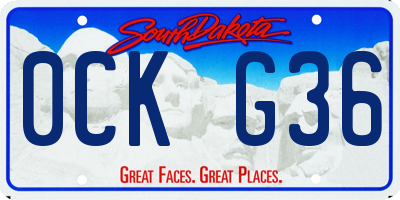 SD license plate 0CKG36