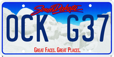 SD license plate 0CKG37