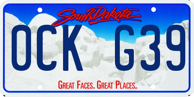 SD license plate 0CKG39