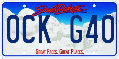 SD license plate 0CKG40