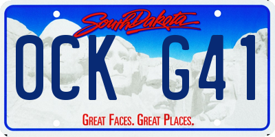SD license plate 0CKG41