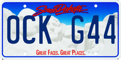 SD license plate 0CKG44
