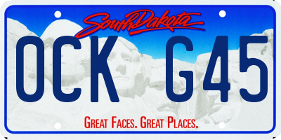 SD license plate 0CKG45