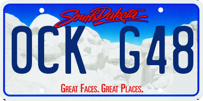 SD license plate 0CKG48