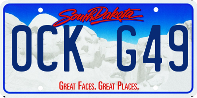 SD license plate 0CKG49