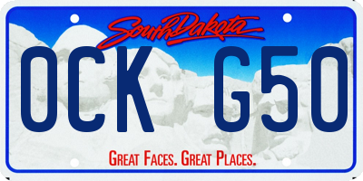 SD license plate 0CKG50