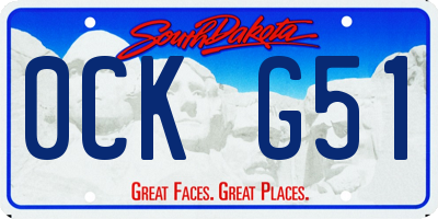 SD license plate 0CKG51