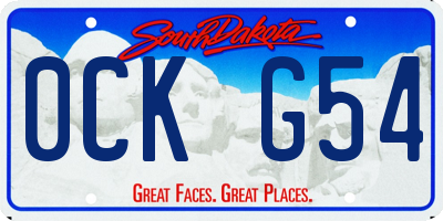 SD license plate 0CKG54
