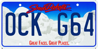 SD license plate 0CKG64