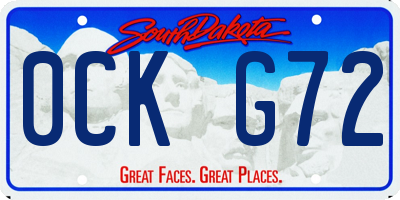 SD license plate 0CKG72