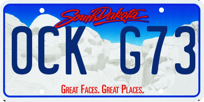SD license plate 0CKG73