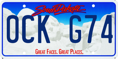 SD license plate 0CKG74