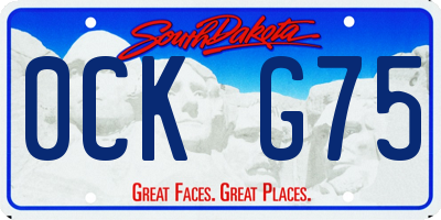 SD license plate 0CKG75