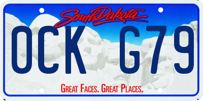 SD license plate 0CKG79