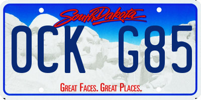 SD license plate 0CKG85