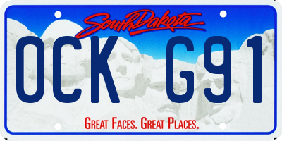 SD license plate 0CKG91