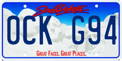 SD license plate 0CKG94