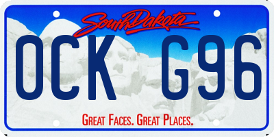 SD license plate 0CKG96