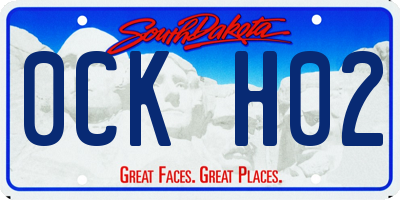 SD license plate 0CKH02